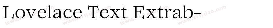 Lovelace Text Extrab字体转换